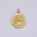 14K Gold plated Flower Oasis Nature Beaded Charm | AG275 - DLUXCA
