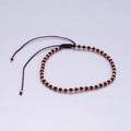 14K Gold plated Garnet Multifaceted Red Rope Adjustable Friendship Bracelet | WA-2016 - WA-2164 Clearance Pricing