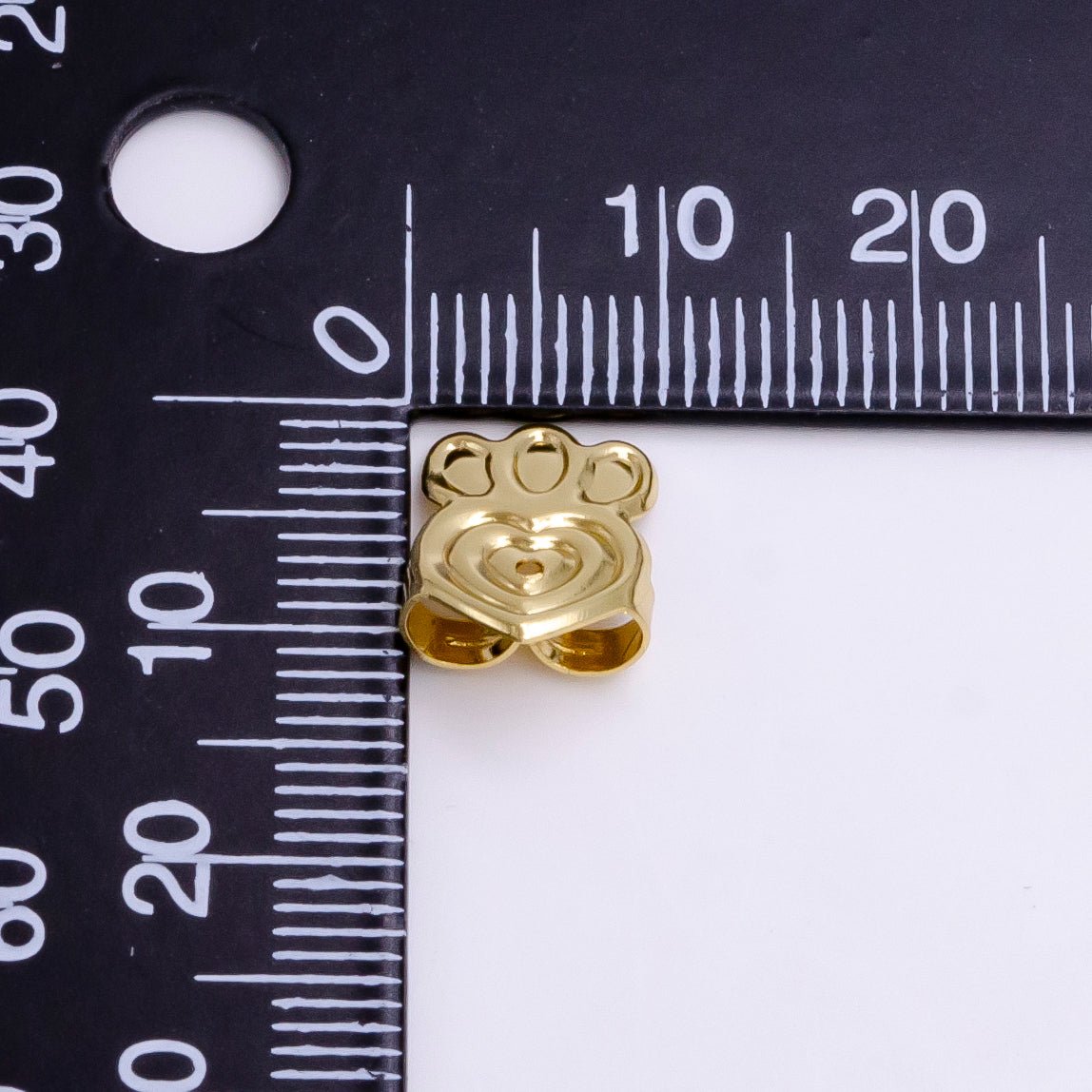 14K Gold plated Heart Flower Lined Earrings Back Lifter Stabilizer Supply in Gold & Silver | Z-910 Z-911 - DLUXCA