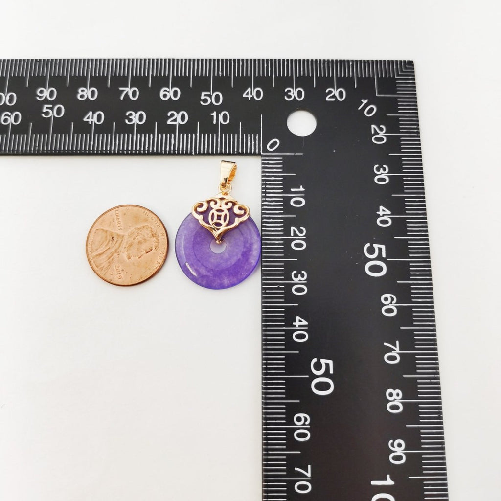 14k Gold plated Heart with Round Jade Stone charm, Green Donut Stone Pendant, Jade Stone Pendant, Heart Charm Birthstone Jewelry Necklace AH-148, AH-233