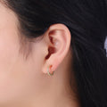 14k Gold plated Hoop Earrings with Micro Pave, Cubic Zirconia, Dainty Hoops, Zircon Hoops, Wholesale Jewelry V-170 V-171 V-172