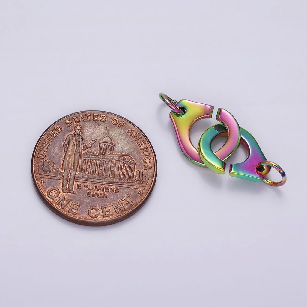 14K Gold plated Iridescent Rainbow Trigerless Clasps Jewelry Finding Closure Supply | Z600 - DLUXCA
