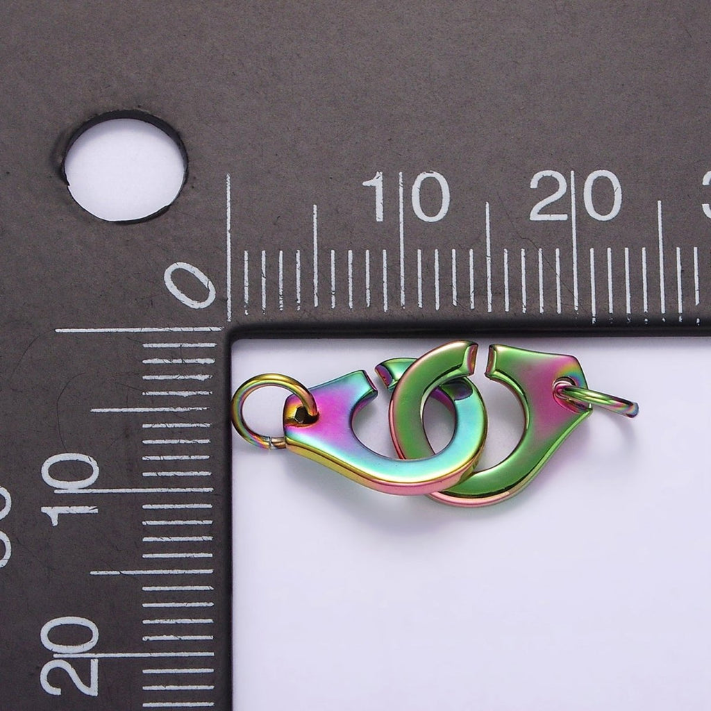 14K Gold plated Iridescent Rainbow Trigerless Clasps Jewelry Finding Closure Supply | Z600 - DLUXCA
