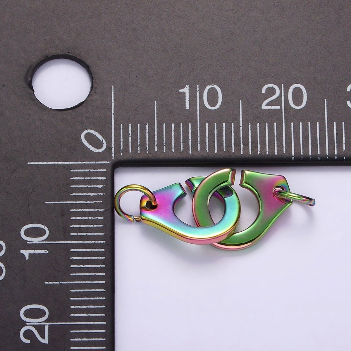 14K Gold plated Iridescent Rainbow Trigerless Clasps Jewelry Finding Closure Supply | Z600 - DLUXCA
