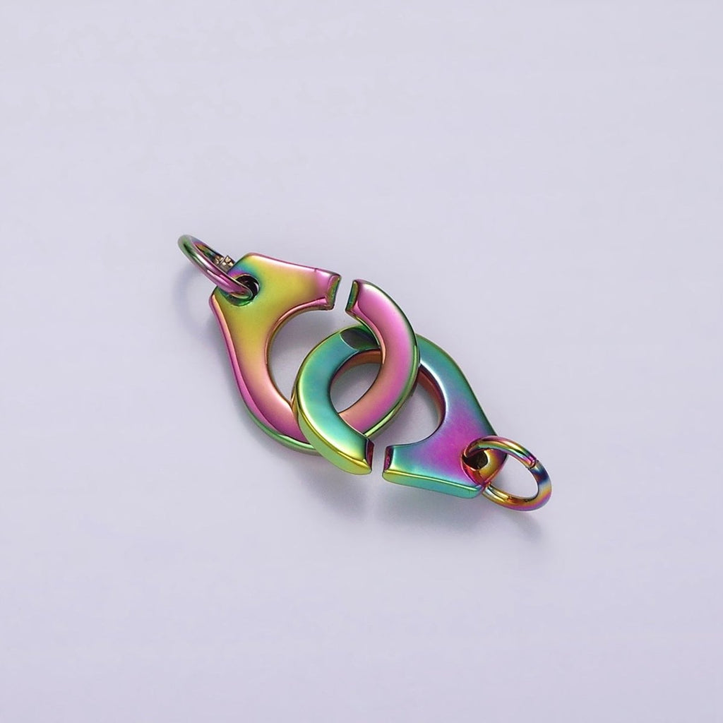 14K Gold plated Iridescent Rainbow Trigerless Clasps Jewelry Finding Closure Supply | Z600 - DLUXCA