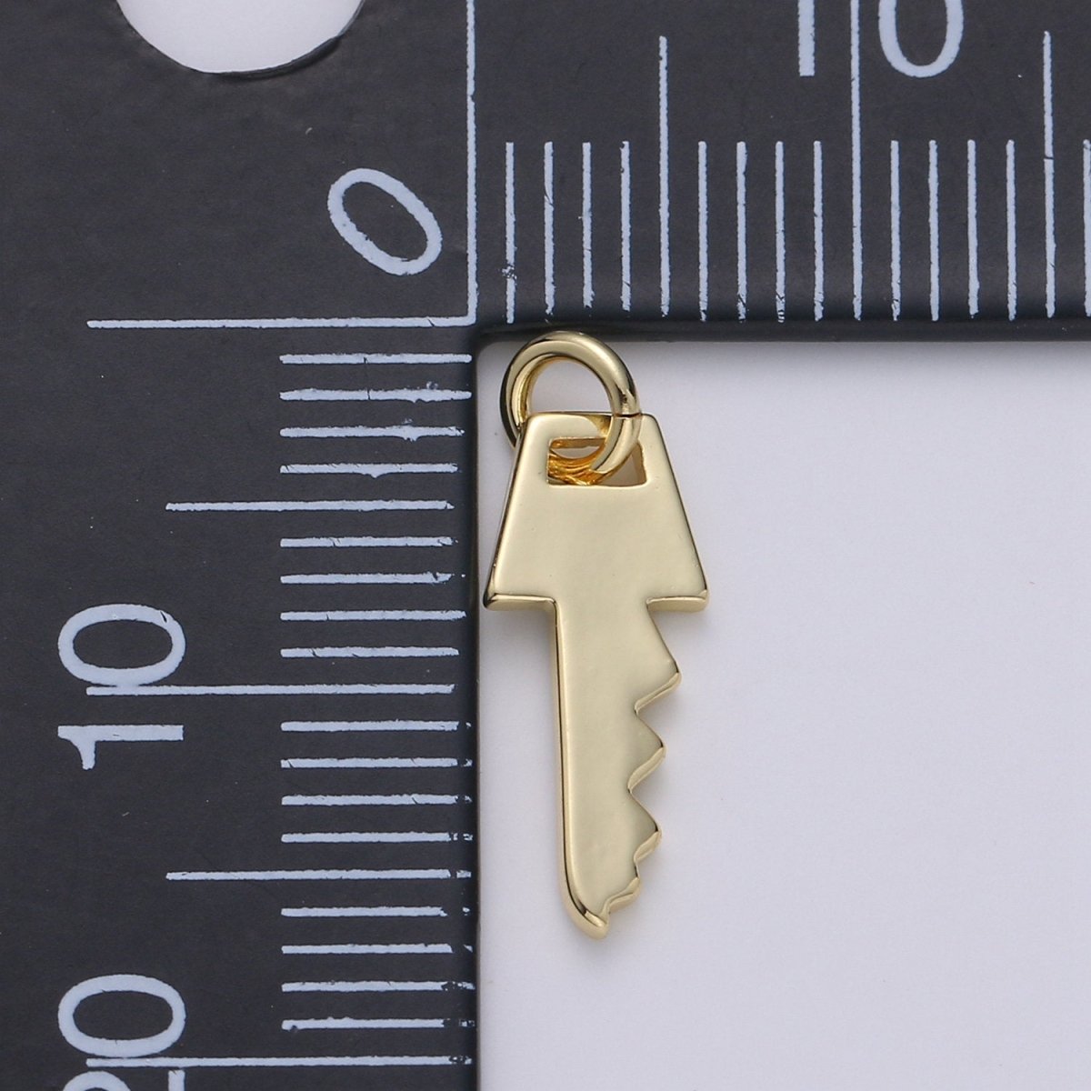 14k Gold plated Key Pendant Charm, Dainty Key Pendant Charm, Gold plated Lock Pendant, For Men Jewelry Making Supply D-634 - DLUXCA