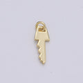 14k Gold plated Key Pendant Charm, Dainty Key Pendant Charm, Gold plated Lock Pendant, For Men Jewelry Making Supply D-634 - DLUXCA