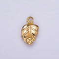 14K Gold plated Ladybug Palm Leaf Add-On Charm | N-1768 - DLUXCA