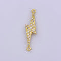 14K Gold plated Lightning Bolt Thunder Connector | G-845 - DLUXCA