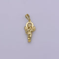 14K Gold plated Little angel holding a cross Pendants • Cherub Angel Amulet Charm for Christmas Holiday Season Gift Jewelry N-1334 - DLUXCA