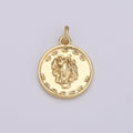 14K Gold plated Medusa charms, 20x15mm Gold Pendant, coin charms, Gold charms, medallion charms, disc charm, Greek Charm D-539 - DLUXCA