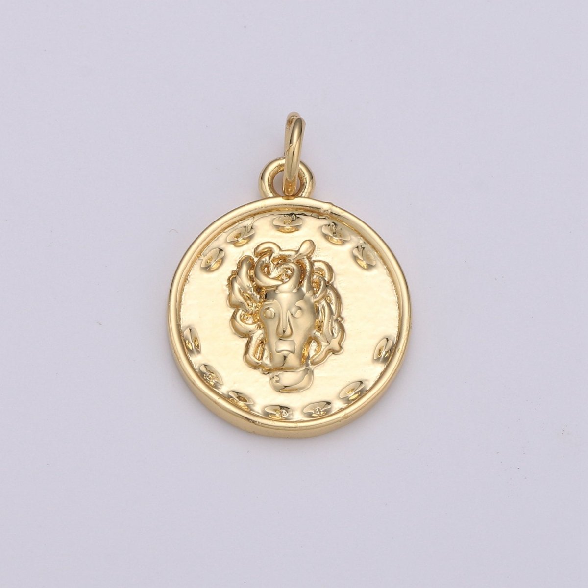 14K Gold plated Medusa charms, 20x15mm Gold Pendant, coin charms, Gold charms, medallion charms, disc charm, Greek Charm D-539 - DLUXCA