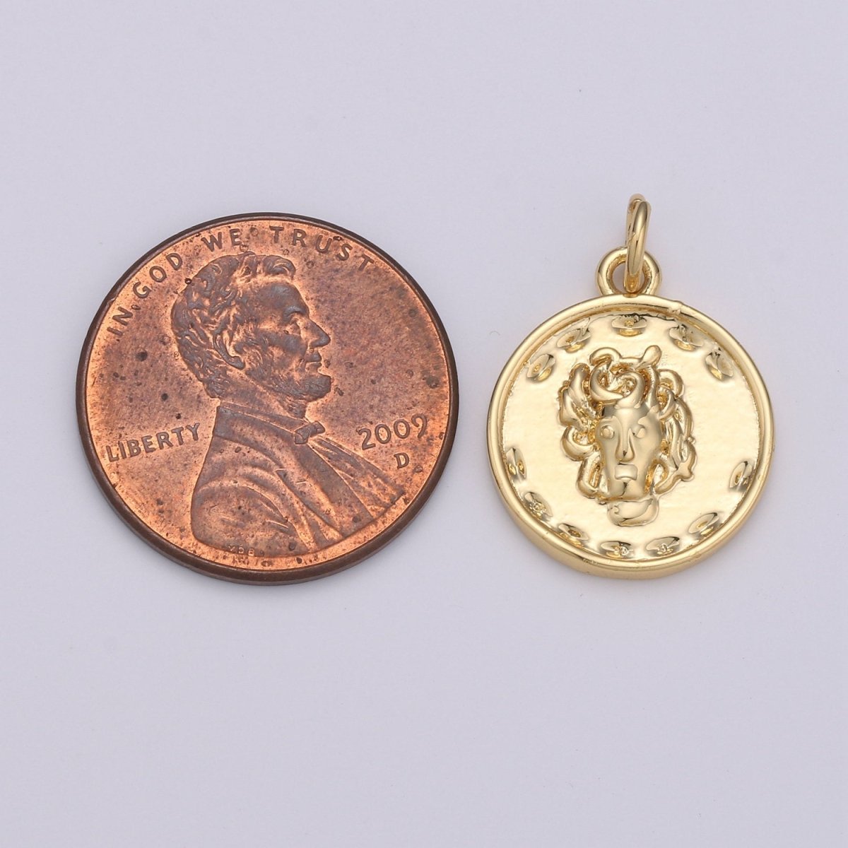 14K Gold plated Medusa charms, 20x15mm Gold Pendant, coin charms, Gold charms, medallion charms, disc charm, Greek Charm D-539 - DLUXCA