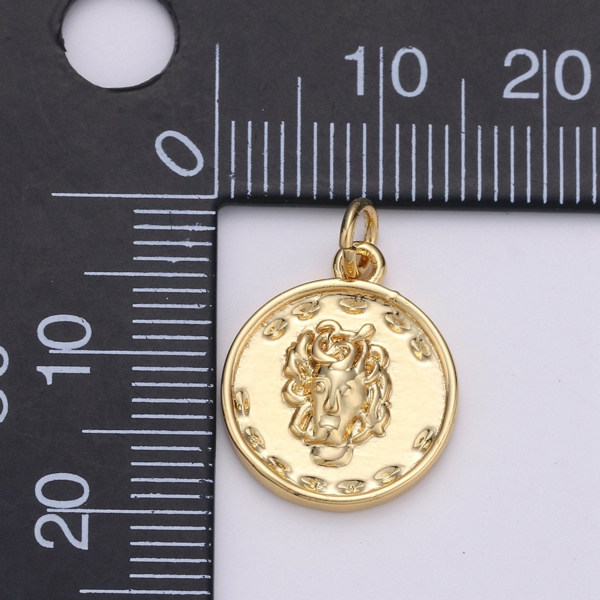 14K Gold plated Medusa charms, 20x15mm Gold Pendant, coin charms, Gold charms, medallion charms, disc charm, Greek Charm D-539 - DLUXCA