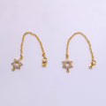 14K Gold plated Micro Paved CZ Star of David Earring Backing Findings | K188 - DLUXCA