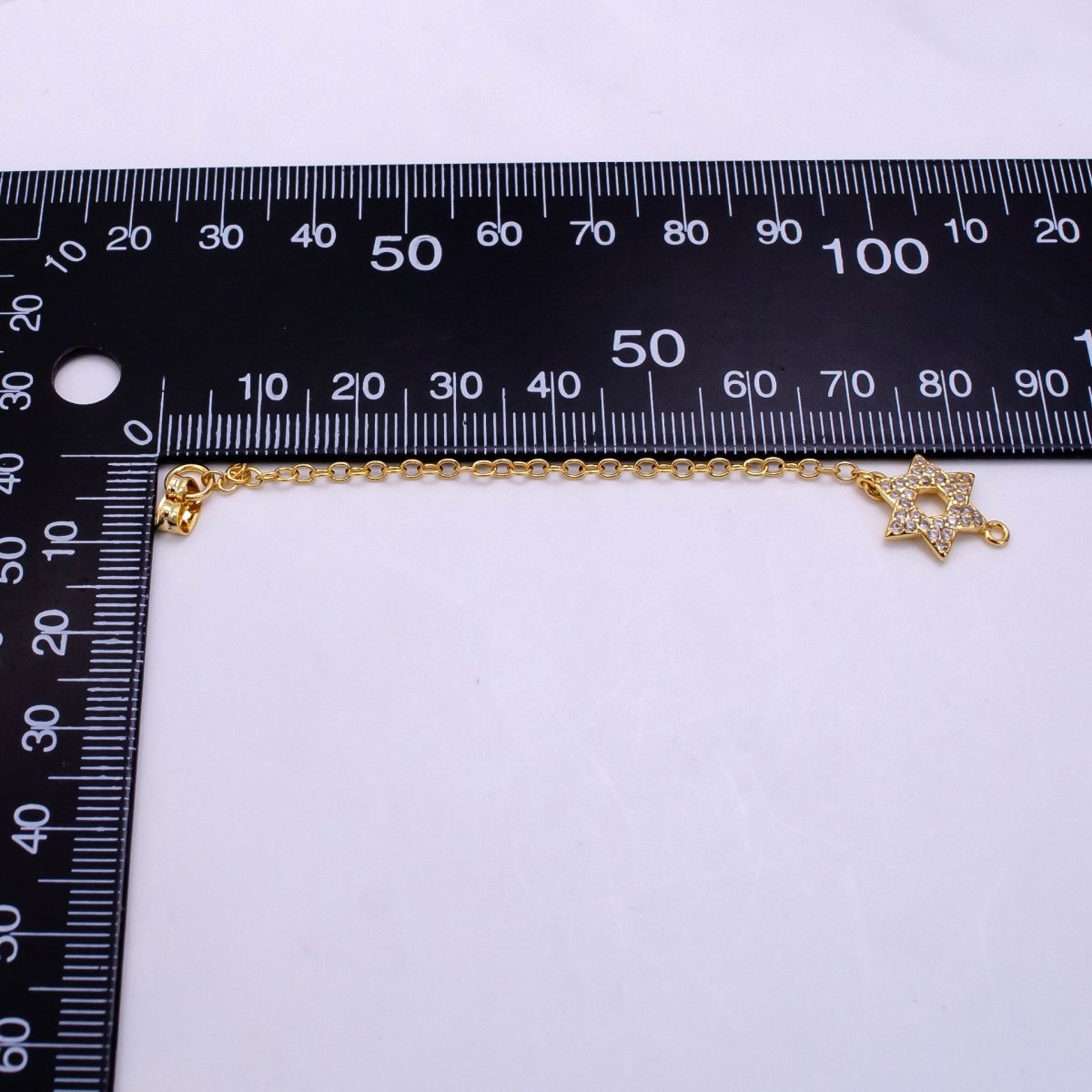 14K Gold plated Micro Paved CZ Star of David Earring Backing Findings | K188 - DLUXCA