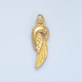 14K Gold plated Mini Angel Feathered Wings Add - On Charm | AG880 - DLUXCA