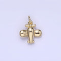 14K Gold plated Mini Chubby Airplane Minimalist Charm | W651 - DLUXCA