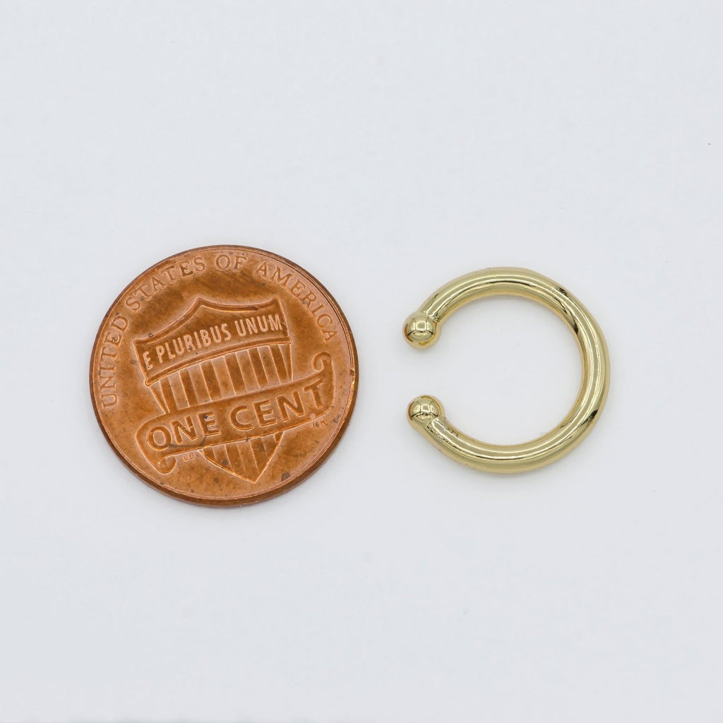14K Gold plated Minimalist Ear Cuff Earrings | AI164 - DLUXCA