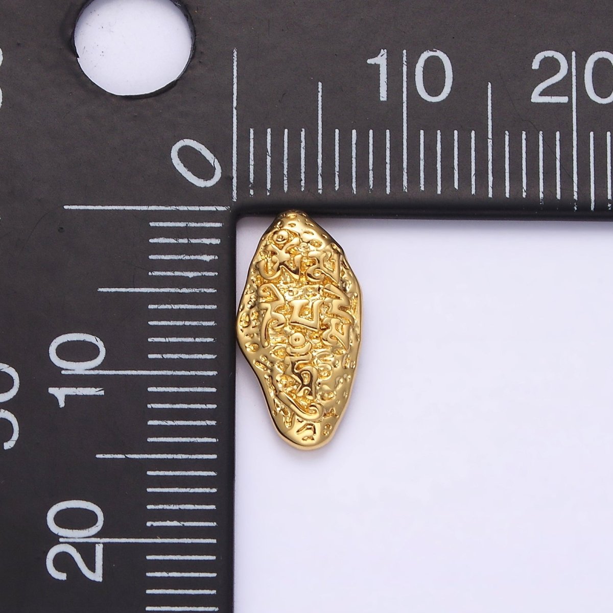 14K Gold plated Molten Hammered Abstract Oval Sphere Geometric Pendant in Gold & Silver | N1266 N1267