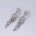14K Gold plated Multiple Baguette Micro Paved CZ Drop Stud Earrings in Gold & Silver | AE305