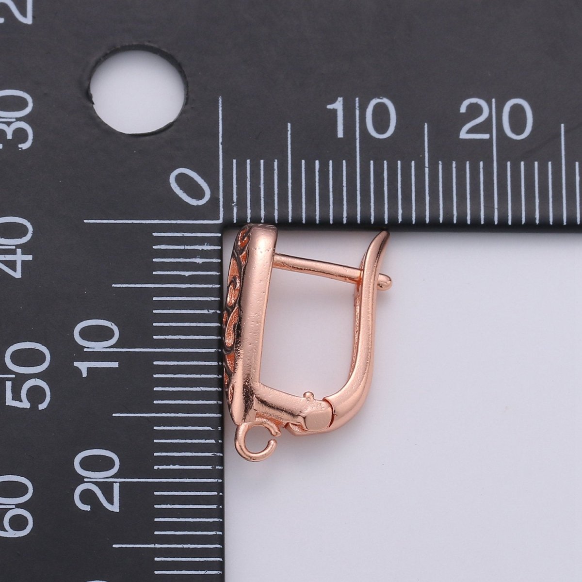 14k Gold plated one touch w/ open link Lever back earring making, 12x19 mm, Nickel free Lead Free for Earring Charm Making Findings K-699 - K-701 - DLUXCA