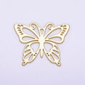 14K Gold plated Open Antenna Butterfly Mariposa Charm | AC1454 - DLUXCA