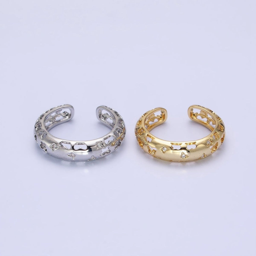 14K Gold plated Open Butterfly Adjustable Ring | R-220