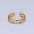 14K Gold plated Open Butterfly Adjustable Ring | R-220