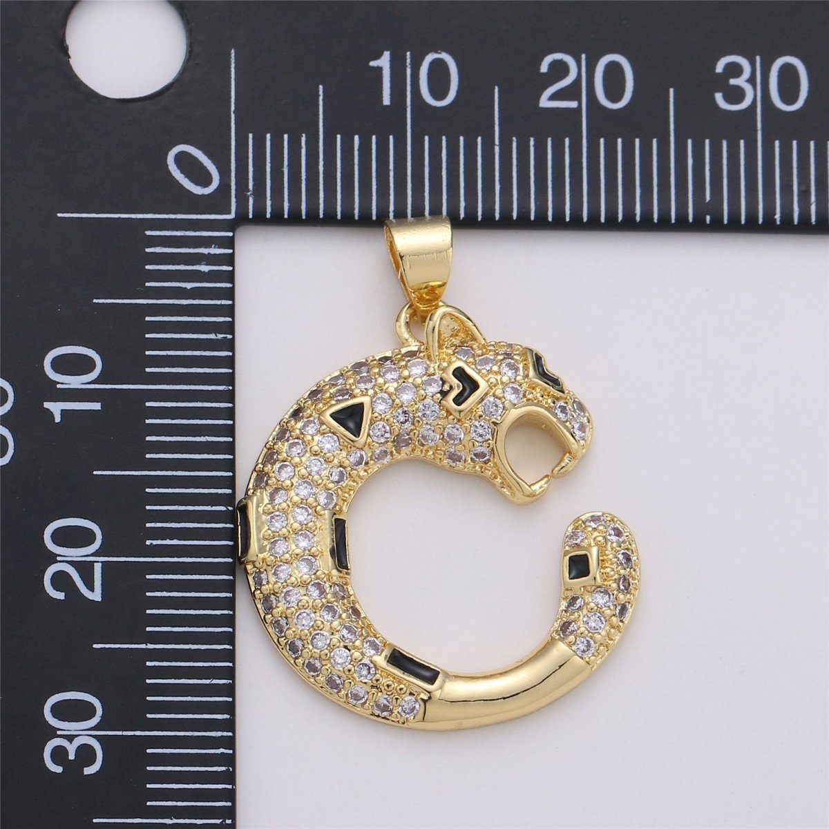 14k Gold plated Ouroboros Pendant, Snake Pendant, Ouroboros Charm, Snake Charm, Micro Pave Ouroboros Jewelry, Snake Jewelry, Serpent Charm I-616 - DLUXCA