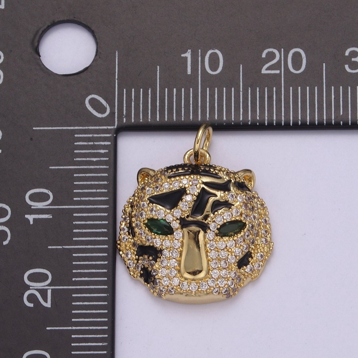 14k Gold plated Panther Pendant Leopard Animal Head Charm DIY Necklace Bracelet Jewelry Making Supplies W-191 - DLUXCA