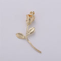 14k Gold plated rose pendant Gold Rose Pendant Rose Charm Gold Rose Pendant Charm Necklace Gold Little Rose Necklace Rose Flower Pendant I-050 - DLUXCA
