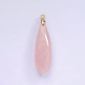 14K Gold plated Rose Quartz, Tourmaline, Aventurine, Lapis Lazuli, Tiger Eye, Amethyst, Onyx Teardrop Multifaceted Charm | AG471 - AG477