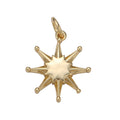 14K Gold plated Shining Star Pendant Shining Star Charm, Celestial Jewelry Northern Star ChaRM Eight Point Star Charm E-055 - DLUXCA
