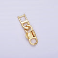 14K Gold plated Snap Lock Minimalist Jewelry Closure Findings Supply Set | Z593 Z594 - DLUXCA