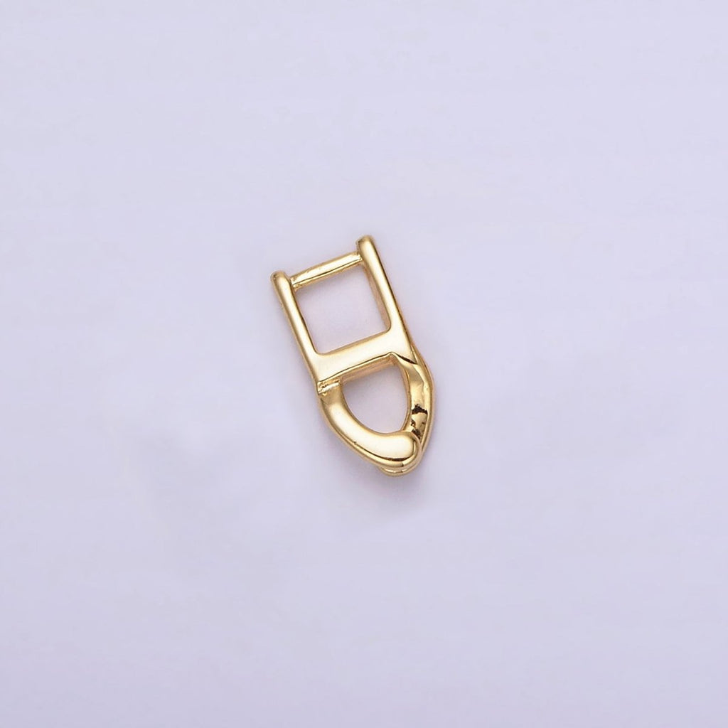 14K Gold plated Snap Lock Minimalist Jewelry Closure Findings Supply Set | Z593 Z594 - DLUXCA