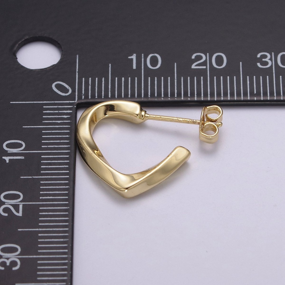 14k Gold plated Triangle Hoop Earring Silver Dainty Geometric Earring T-254 T-255