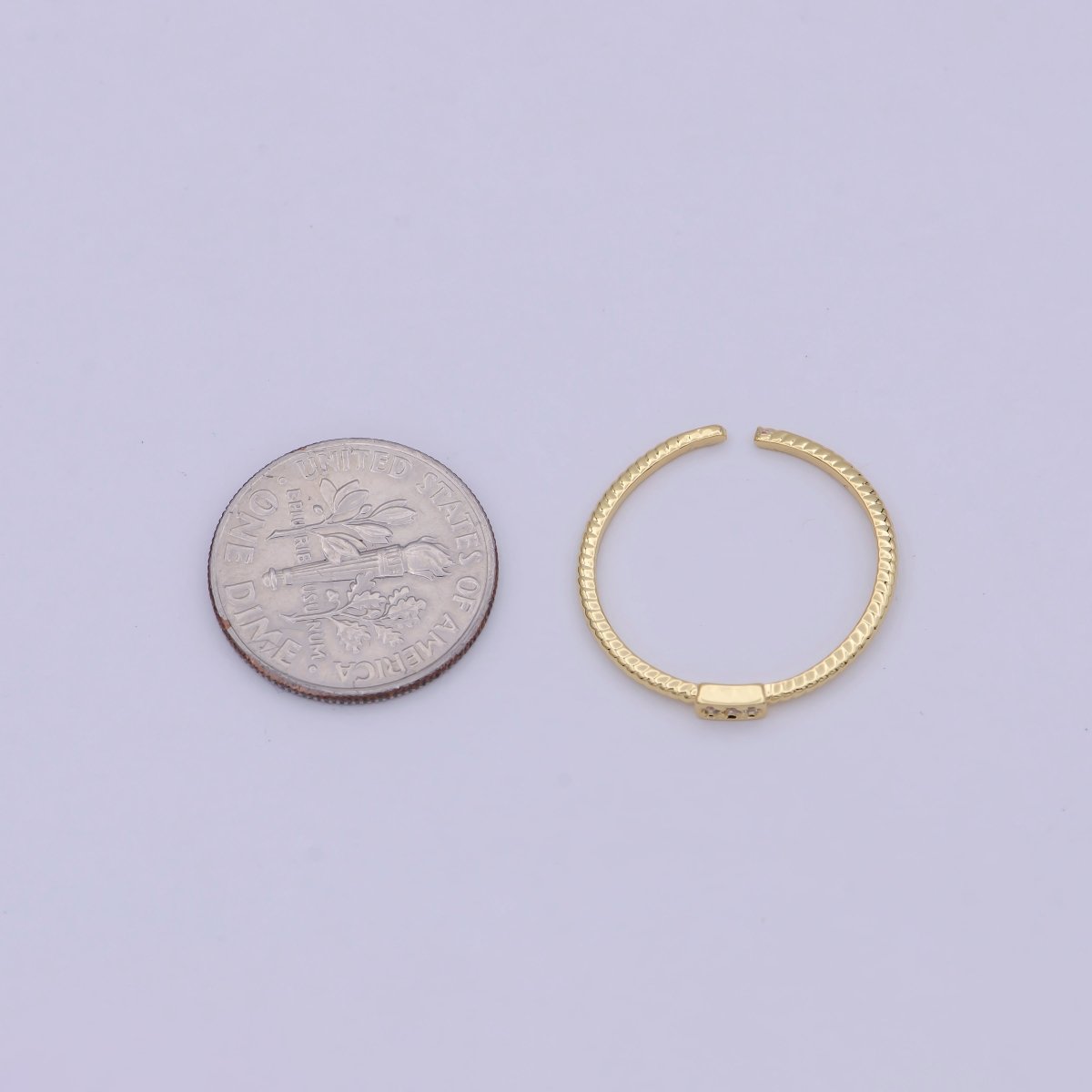 14k Gold plated Twisted Ring- Gold plated Stacking Ring, Minimalist Ring Band, Midi ring, Everyday Jewelry, Thin Twist Wedding Band U-478 - DLUXCA