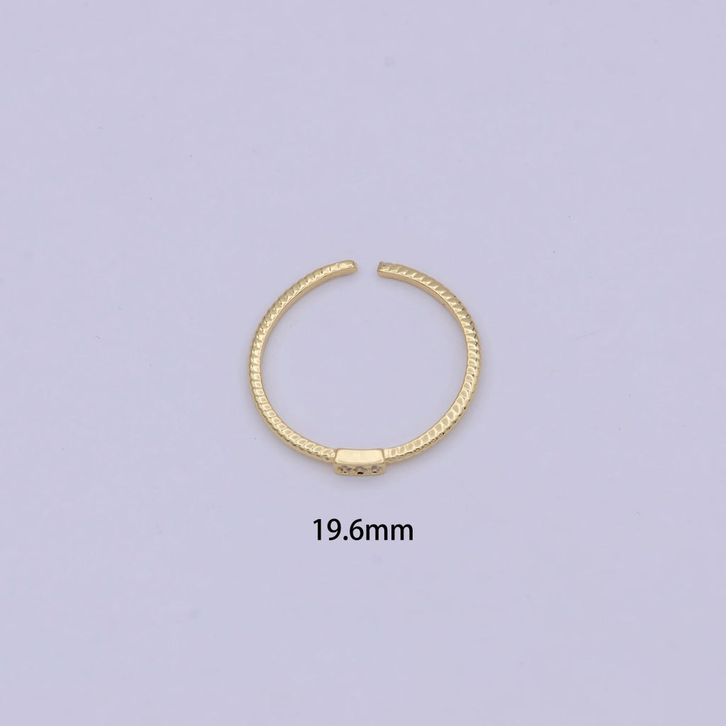 14k Gold plated Twisted Ring- Gold plated Stacking Ring, Minimalist Ring Band, Midi ring, Everyday Jewelry, Thin Twist Wedding Band U-478 - DLUXCA