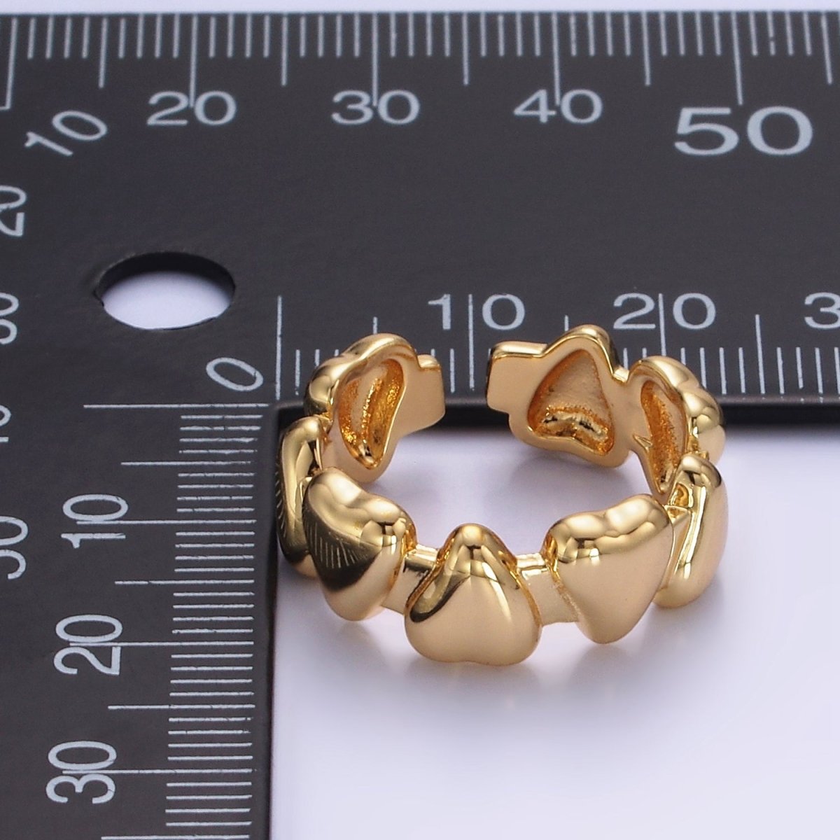 14K Gold plated Upside Down Heart Ring in gold and silver for Valentine  | O1276 O1277