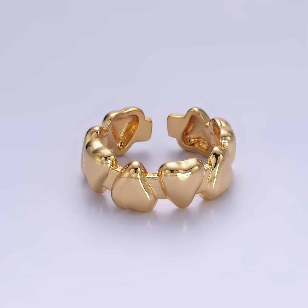 14K Gold plated Upside Down Heart Ring in gold and silver for Valentine  | O1276 O1277