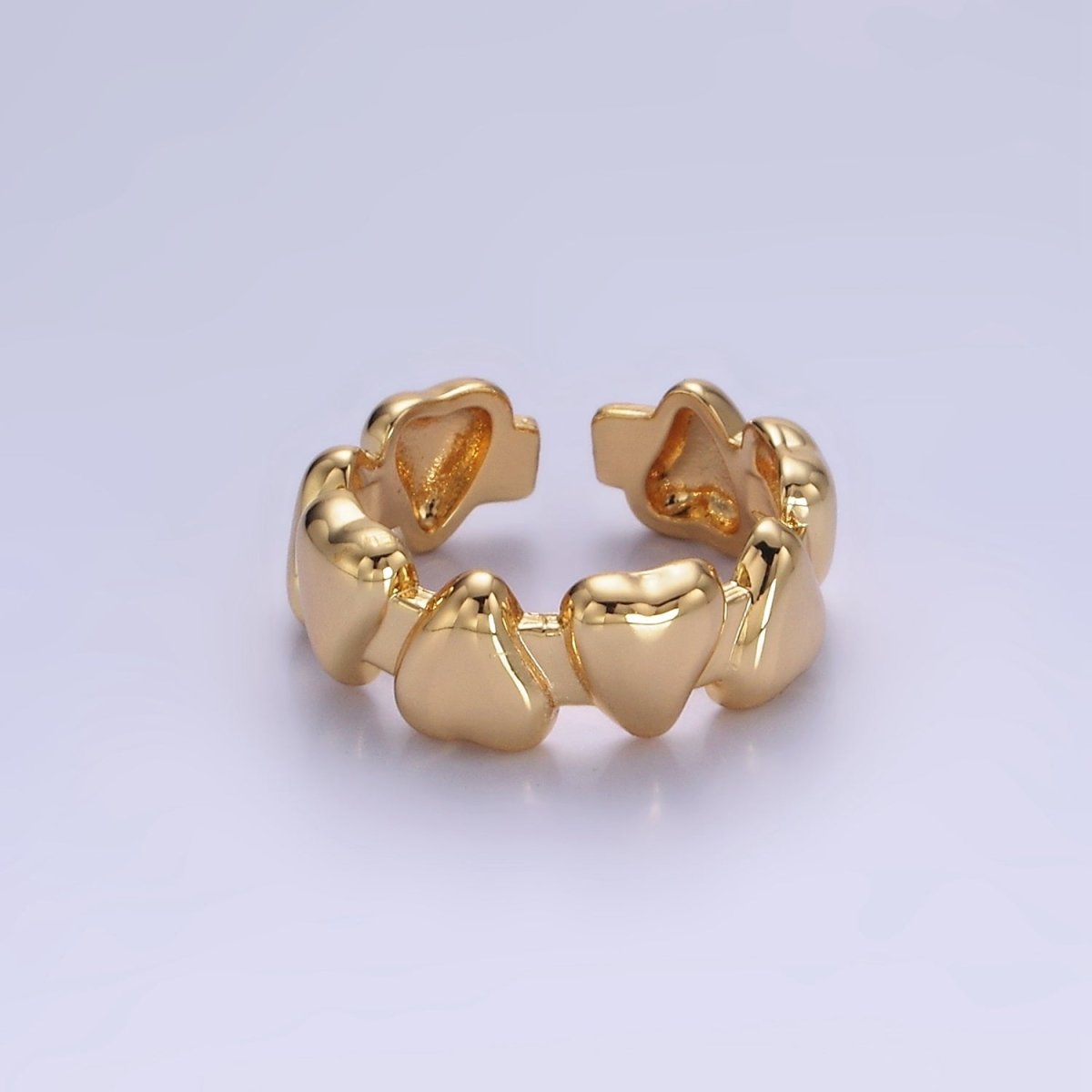 14K Gold plated Upside Down Heart Ring in gold and silver for Valentine  | O1276 O1277