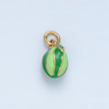 14K Gold plated Watermelon Fruit Enamel Mini Charm | AG949 - DLUXCA