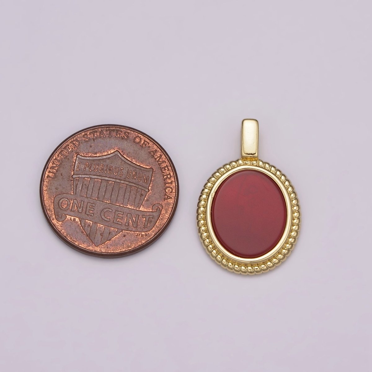 14K Yellow Gold plated Oval Gemstone Medallion Pendant Abalone, Tiger Eye, Carnelian, Black ,Green Agate for Vintage Classic Minimalist Jewelry N-478 - N-482
