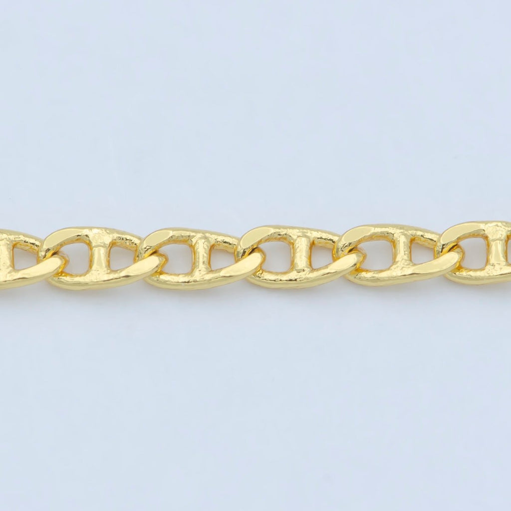 1.5mm Dainty Unique Curved Anchor 19.5 Inch Layering Chain Necklace w/Spring Ring | WA-186 Clearance Pricing - DLUXCA