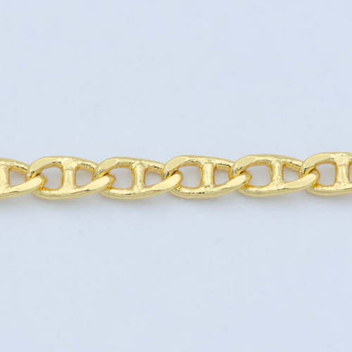 1.5mm Dainty Unique Curved Anchor 19.5 Inch Layering Chain Necklace w/Spring Ring | WA-186 Clearance Pricing - DLUXCA