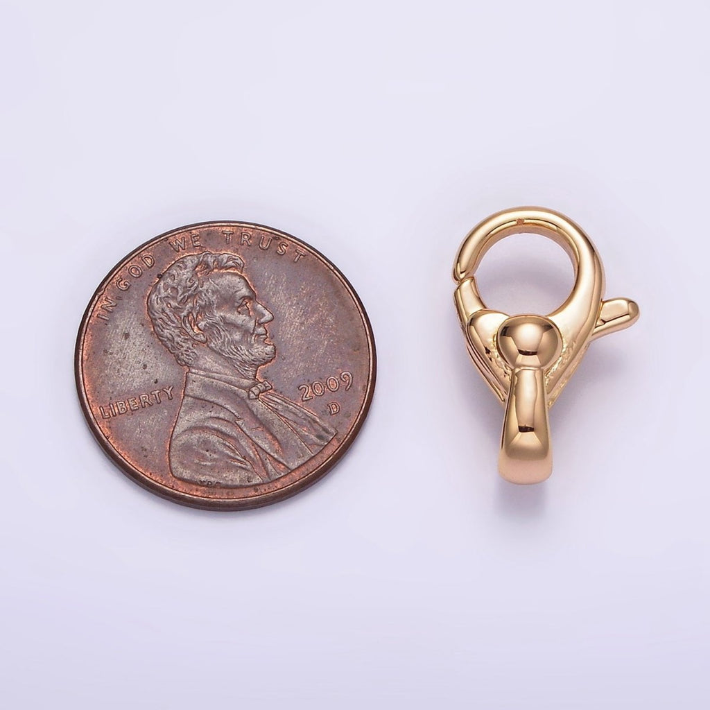 16K Gold plated 17.5mm Swivel Lobster Claw Clasps Closure Jewelry Findings Supply | Z-521 - DLUXCA