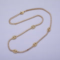 16K Gold plated 2mm Evil Eye Micro Paved 16 Inch Tennis Chain Necklace | WA-2504 - DLUXCA