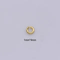 16K Gold plated 4mmx1mm Jump Ring Findings Set | Z832 - DLUXCA