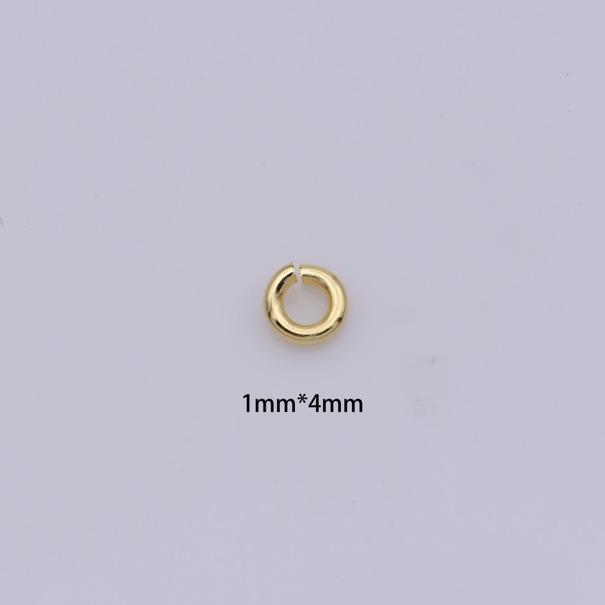 16K Gold plated 4mmx1mm Jump Ring Findings Set | Z832 - DLUXCA